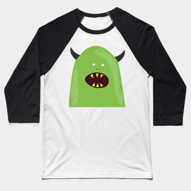 Monster AARRGGHH! Baseball T-Shirt by Gunes Ozcan